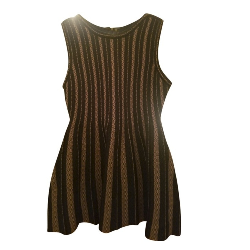 UO Pink Navy Multi Stripe Sleeveless Shell Dress